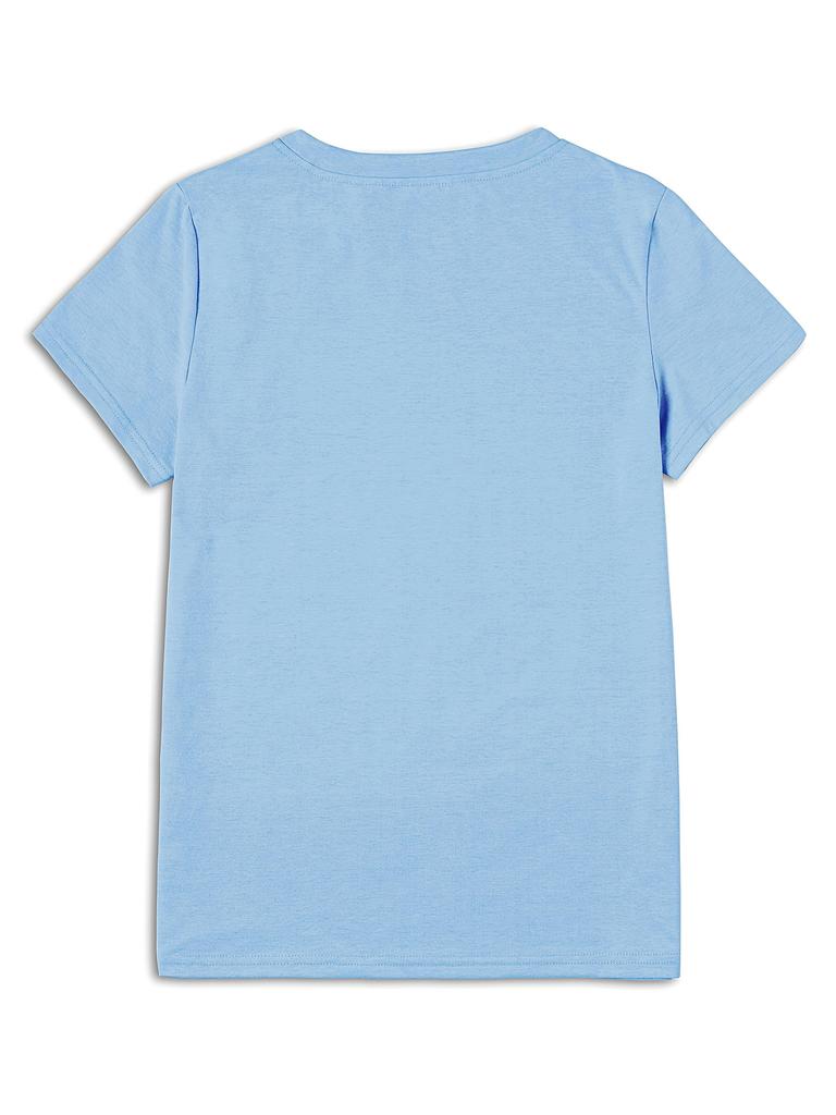 I Can Only Imagine Women's Tee - Inspirational Christian Song Lyrics Graphic, Casual Light Blue Top