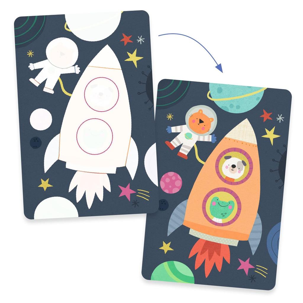 DJECO Magic Coloring On the Road Water Paint Set Car Coloring Drawing Water Educational Toy for and Kids - Book, Sheet, Pens, Coloring, Drawing, Boys,