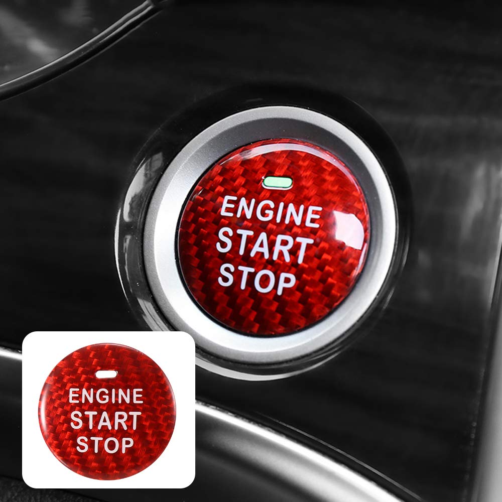Engine Start Button Cover, Genuine Carbon Cover, Customized for Car