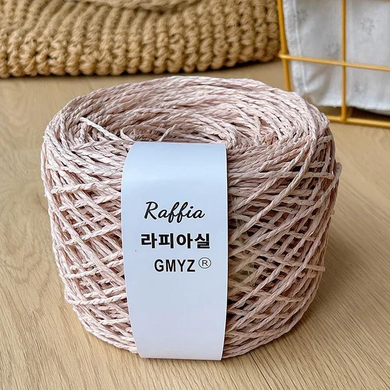 80g Farben Raffiagarn Flauschig Natur Doppelfädiges Raffiagarn Häkelhut Spezialgarn Sommerhut Gehäkeltes Häkelgarn Papyroidgarn
