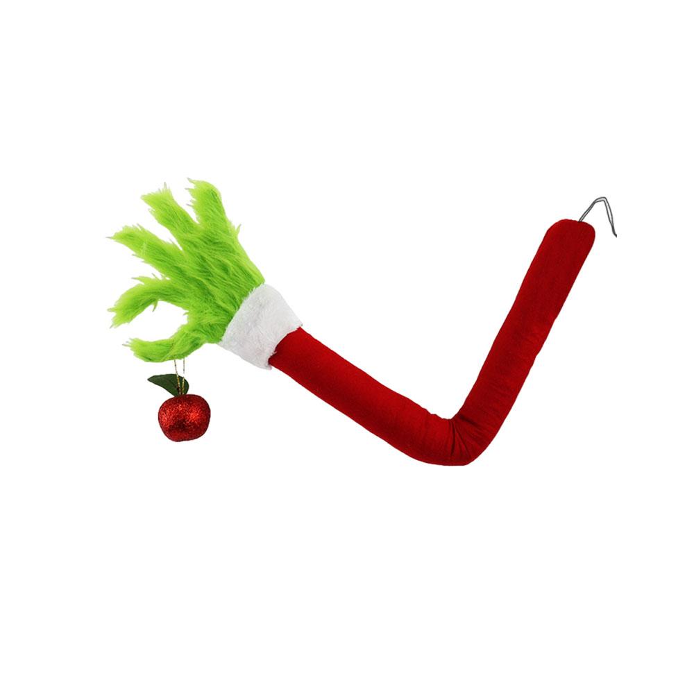 

1pc/2pcs Christmas Elf Decoration Arm, Furry Green Monster Elf Arms Hand for Christmas Tree Ornaments Xmas Tree Ornament Pendant