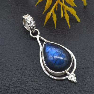 Labradorit Medál, 925 Sterling Ezüst, Kézzel Készített Medál, Designer Medál, Reiki Medál, Kézzel Készített Ékszer, Ezüst Charms Ékszer