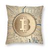 Bitcoin Cryptocurrency Square Throw Pillow Cover Decoration Print Ethereum Blockchain Btc Cryptocurrency Cushion Cover for Sofa