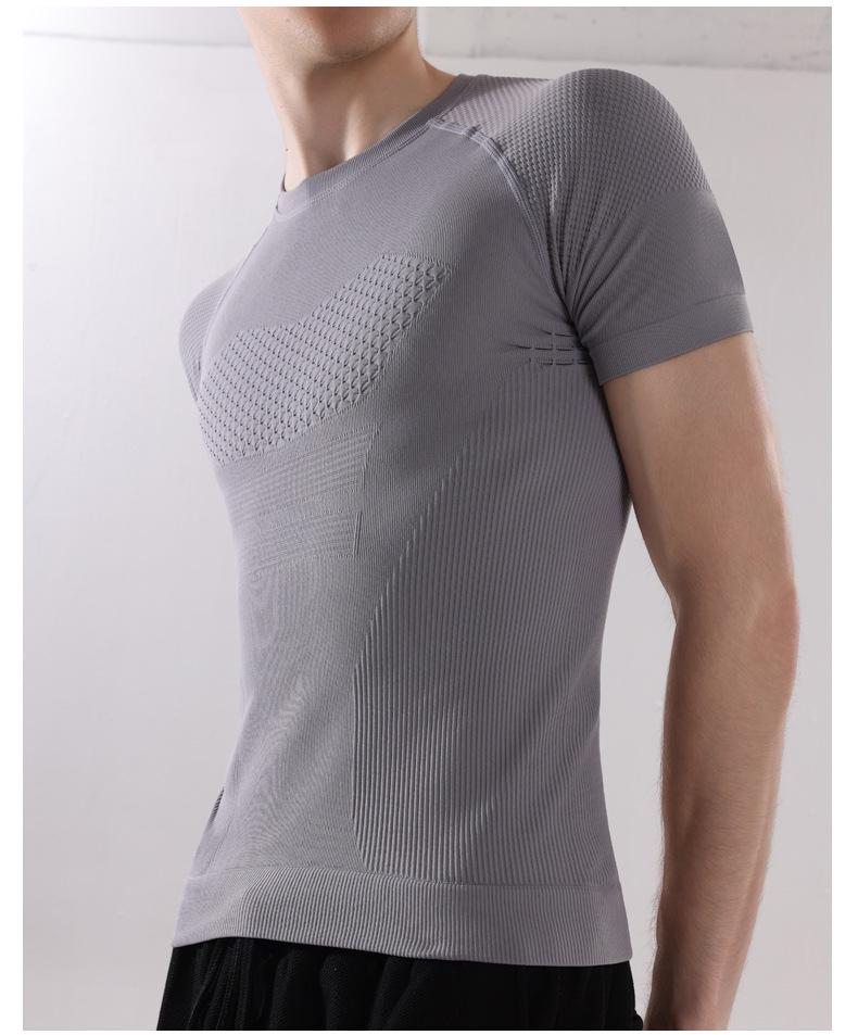 Men's Quick-Drying Seamless Compression T-Shirt - Ideal for Yoga, Cycling & Fitness