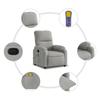 Massage Chair Light Grey Microfiber Fabric