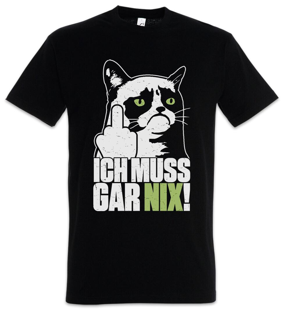 

Must Gar Nix T-Shirt Mens Womens Tees Top Kitty Cat Kitten Gift Fun Fun Lazy Cat Kitten Fun S
