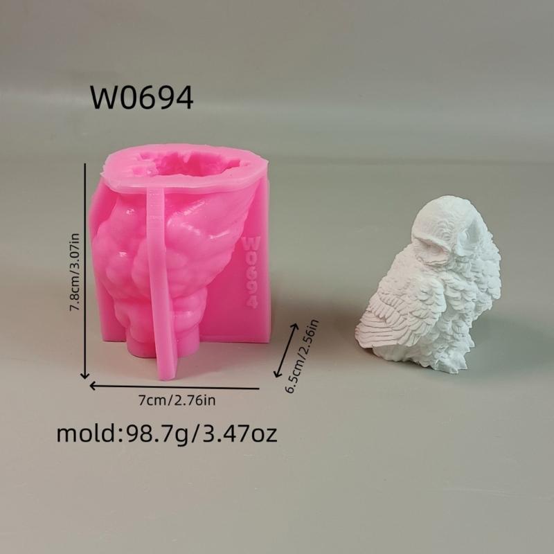 3D Eulenformen Epoxidharzformen Gussformen Silikonformen Ornament Gipsformen Backformen zur Herstellung von Kunsthandwerk
