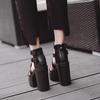 Open Toe High Heels Sandals Women Platform Shoes For Party Nightclub Sexy Black Gothic Footwear