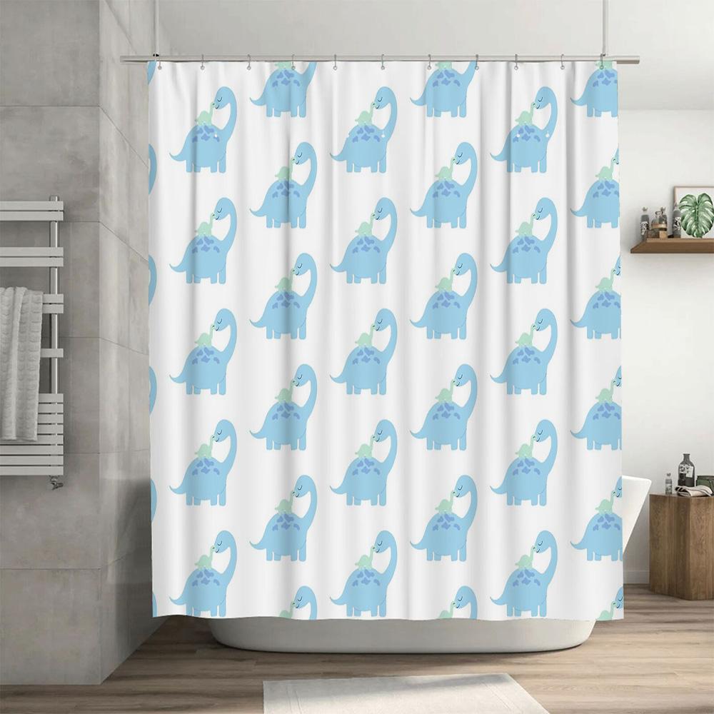 Bathroom Shower Curtain Floral Pattern Waterproof Fabric Decor Vintage Farmhouse Style Home Textile Modern Washable Liner