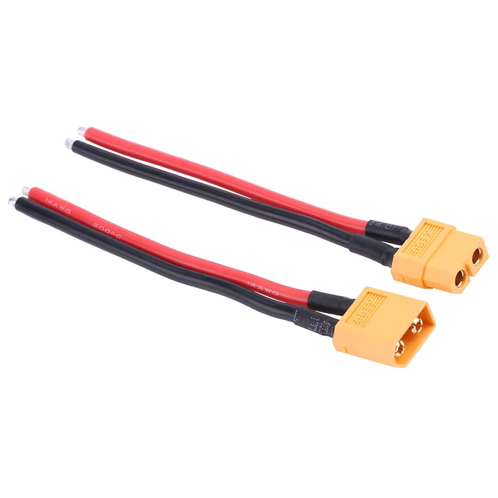 2Pcs Set XT60 Female, Adapter 14AWG Silicone Cable xt 60 connectors Male Connector stecker xt60 kabel Wire RC Accessory