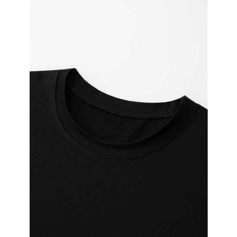 European Sizes Men's T-Shirt, Stylish Loose Fit Round Neck with "Trust God's Plan" Print, Lightweight & Breathable, Summer Casual Tee