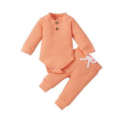 Girls' Fall and Winter Clothing Containing Cotton Package Butt Suit Long-sleeved Jumpsuit + Pants Two-piece Suit
