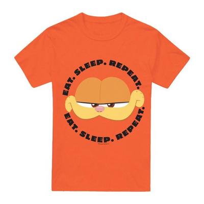 Garfield Film Heren Eten Slapen Herhalen T-shirt
