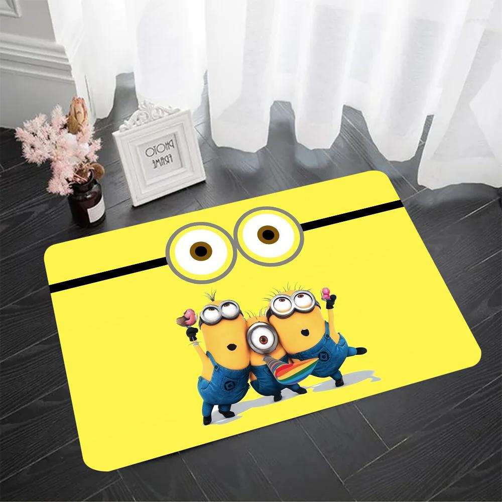 Zeichentrickfilme Minions Fußmatte Türvorleger Heimteppich Fußmatte Badezimmer Saugfähige Matten Rutschfeste Matten Heimdekorationszubehör