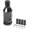 YAKEFLY Universal Gear Shift Connector, Aluminum Automatic Shifter Adapter, Non-Threaded Manual Gear M12x1.25 (Black)