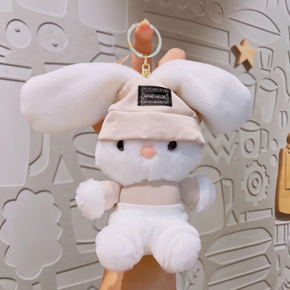 Plush Keychain Doll Kawaii Backpack Pendant Detailed Craftsmanship Rabbit Plush Pendant  Bag Charm