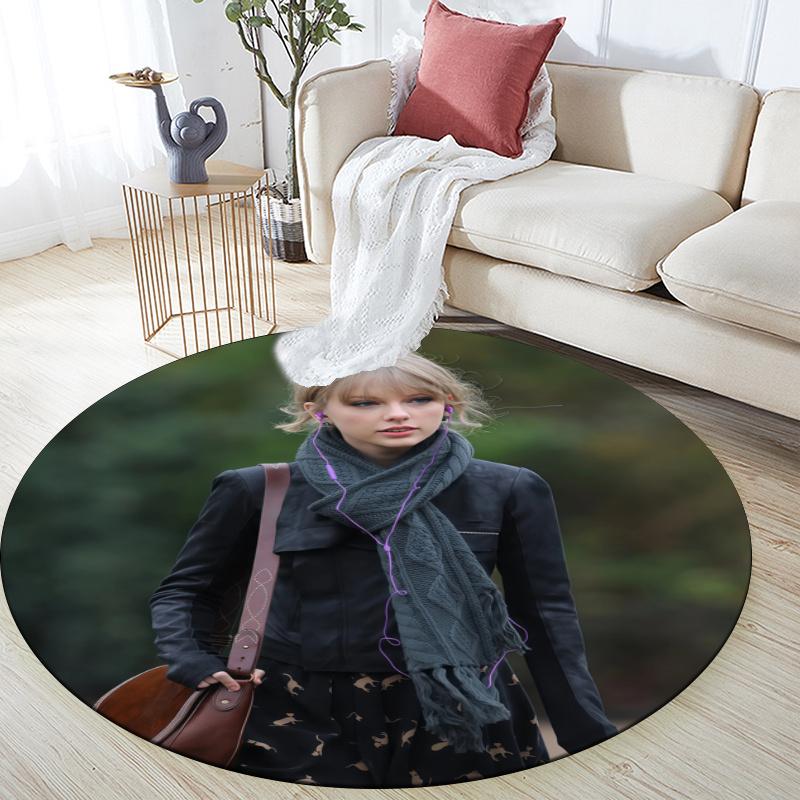 Taylor pattern round rug,Carpet Rug for Living Room Bedroom Playroom ,Non-slip Floor Mat,Holiday Gifts and Birthday Gifts.