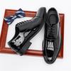 Fashion Luxury Patent Leather Shoes Men Glossy Leather Shoe Man Formal Business Office Lace Up Wedding Shoes Plus Big Size 39-46