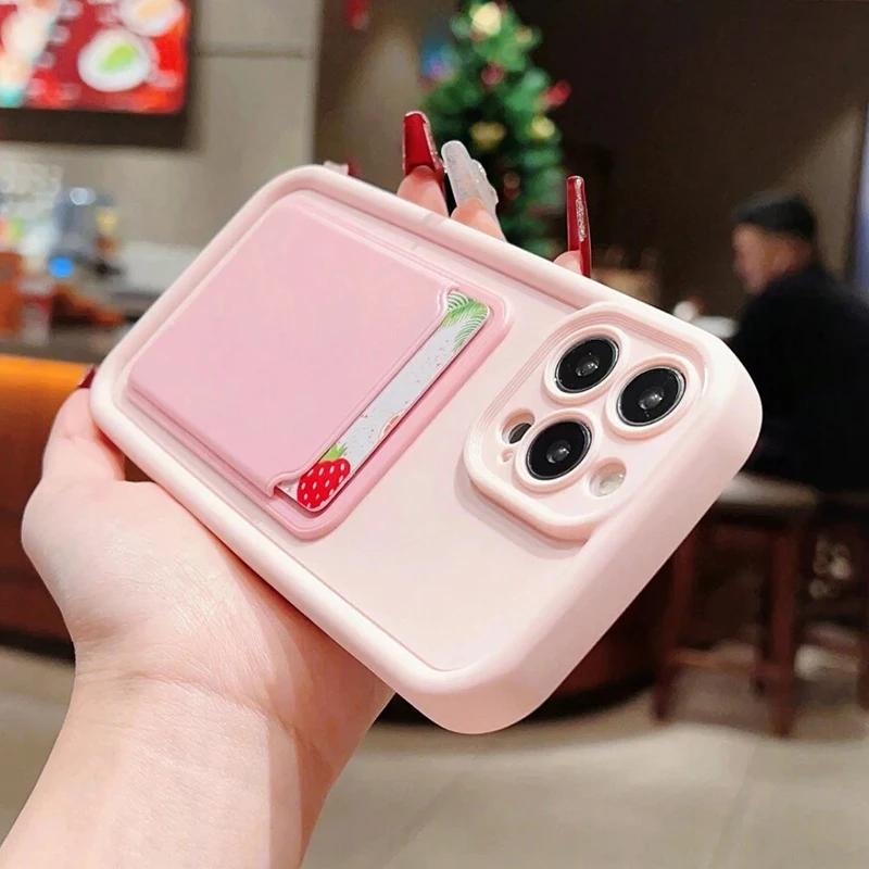 Luxury Silicone Wallet Phone Case For iPhone 17 16 15 14 13 12 11 Pro Max Plus X XR XS Card Holder Slot Shockproof Back Cover