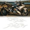 Motorcycle Stickers - Flame Decals | Set of 2 Waterproof Emblems for Motorcycle, Scooter, Snowmo, Luggage, Skateboard, Truck
