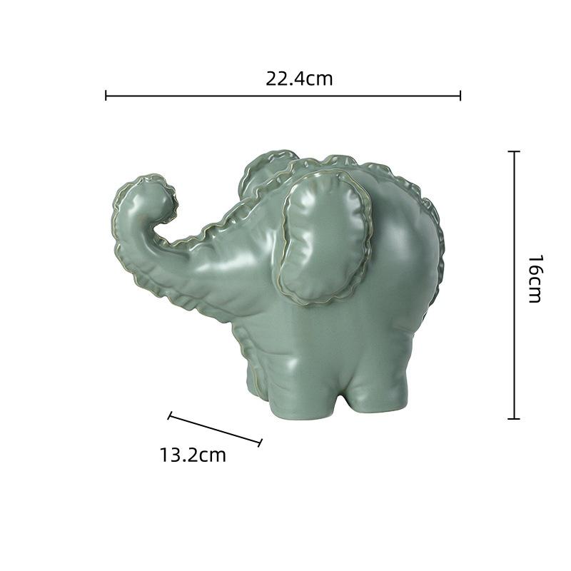 Ceramic Handicrafts Simulation Animal Sculpture Abstract Elephant Figurine Abstract Bubble Home Decoration Accessories