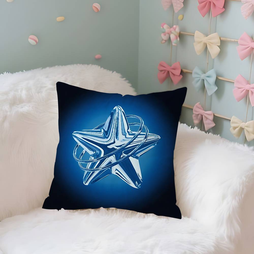Quiet And Ethereal Blue Case Plush Fabric Soft Pillowcase Double Sided Print Cushion Cover Household Gifts