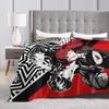 Soft Warm Blanket Picnic Animated Game P- Persona 5 Bedding Throws  Flannel Bedspread For Couch Chair Aesthetic Sofa Bed Cover