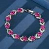 Jewelry Retro Simulation Corundum Light Luxury Full Diamond Retro Round Bracelet Main Stone 6.5Mm