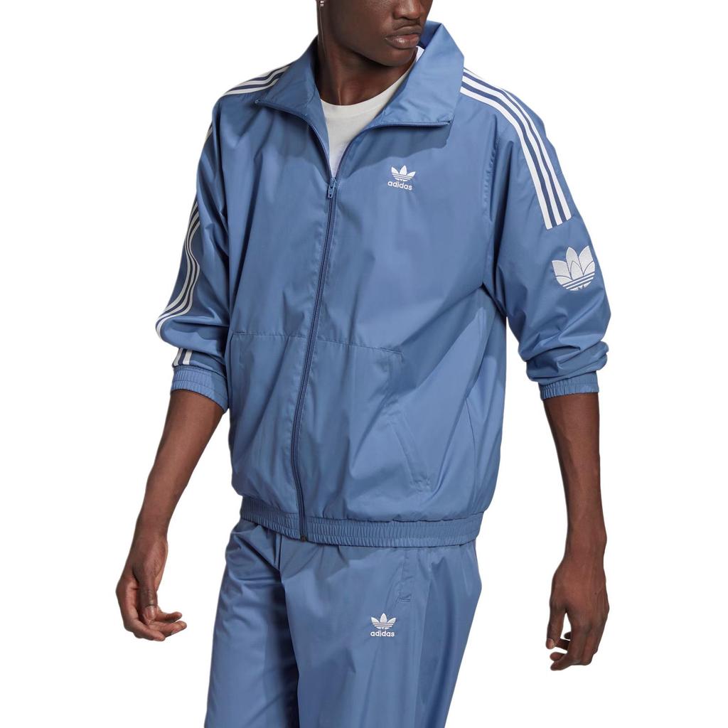 adidas Originale Minimalistisch Klassisch Sport Retro Gestreifte Jacke Unisex Jacke Dunkelblau JM2715
