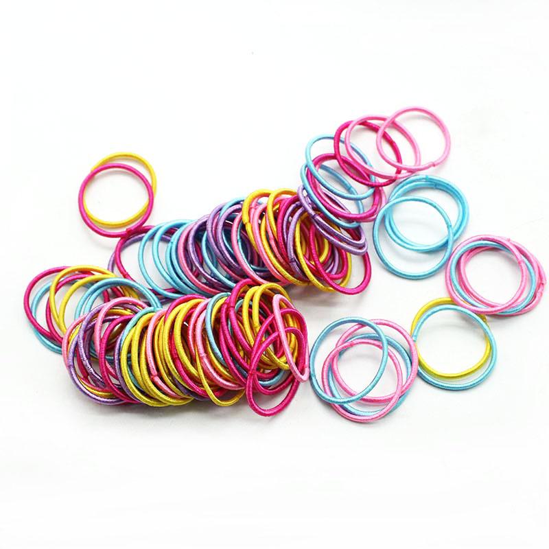 100 Korean-Style Children's Hair Ties - Gentle Baby Hair Accessories for Little Girls