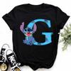 Disney A-Z Letter Summer Women's Printed T-Shirt Casual Top T-Shirt Fashion Cartoon Plus Size T-Shirt Kawaii Y2k T-Shirt