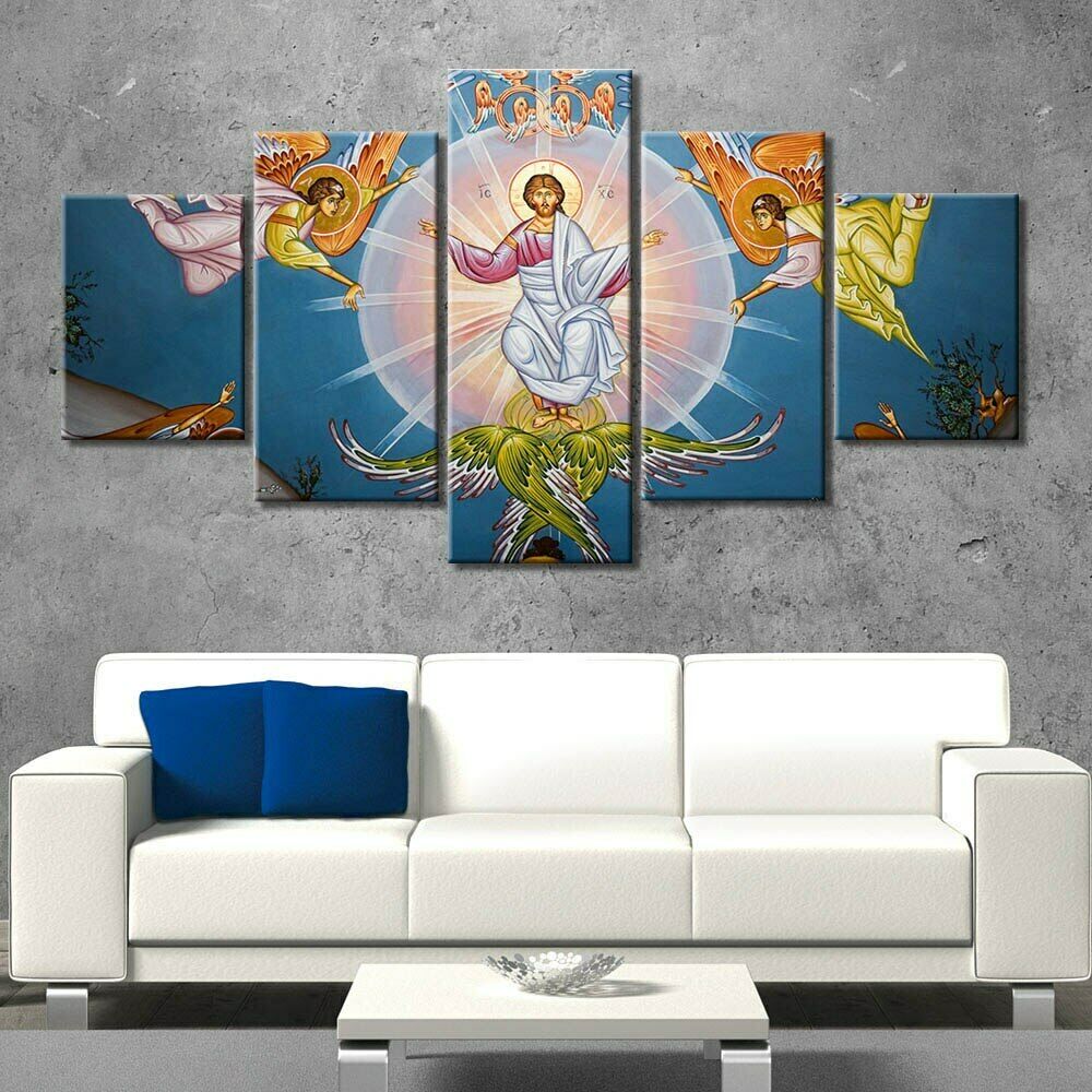 

5 шт., Иисус, религия, ангел, любовь, Декор, холст, картина, настенные художественные фотографии, плакат, HD печать, 5 панелей, современный абстрактный домашний декор