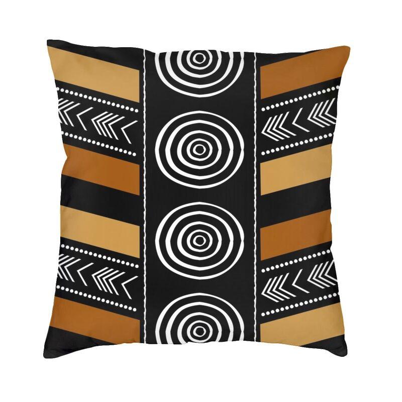 African Safari Mud Cloth Cushion Covers Sofa Living Room Tribal Ethnic Bohemian Motif Square Throw Pillow Cover 40x40cm