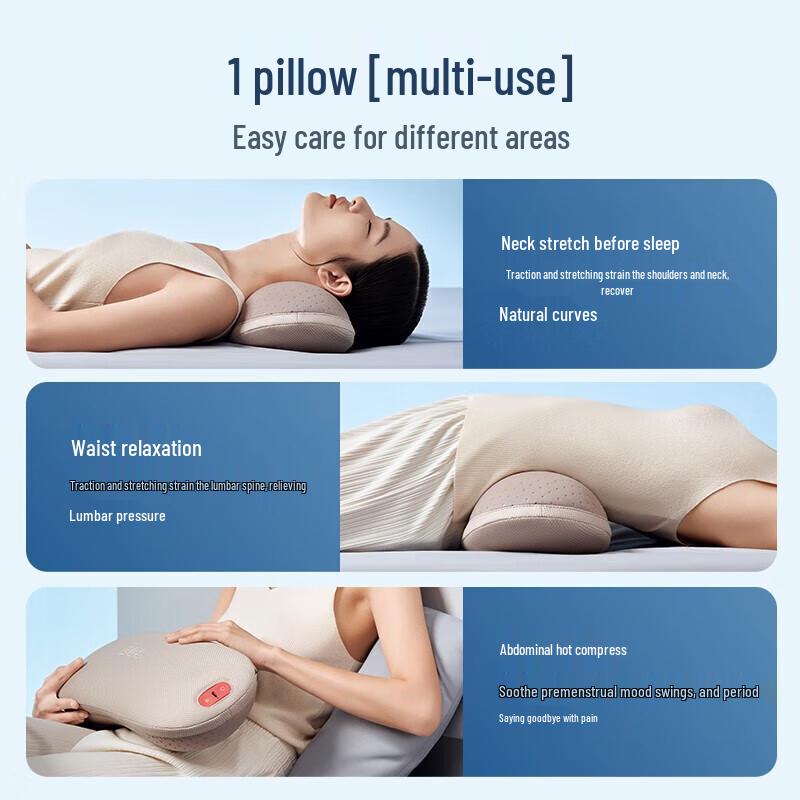 BeRelax Multi-Site Heating Massage Pillow