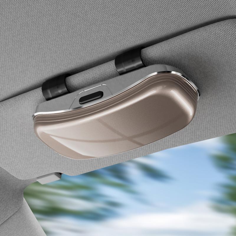 Car Visor Glasses Box For GR Corolla Yaris Aygo Prius RAV4 Crown CHR Camry Auris TRD Auto Sunglasses Storage Case