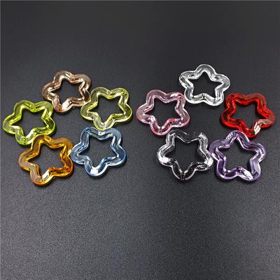 Ciondolo Pentagonale Creativo per Bracciale Orecchini 30mm Stella Perline Sfuse Trasparente Accessori Gioielli DIY Charms Moda Acrilico Fatto a Mano