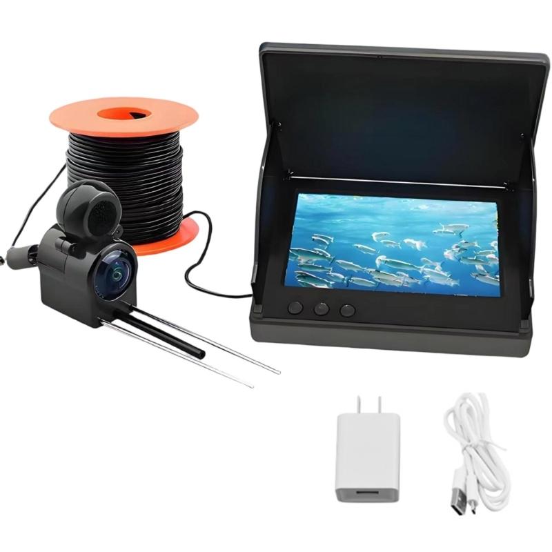 Подводная камера для рыбалки 195° Широкие углы Эхолот Камера 5-дюймовый Большой экран Ночное видение Камера для рыбалки