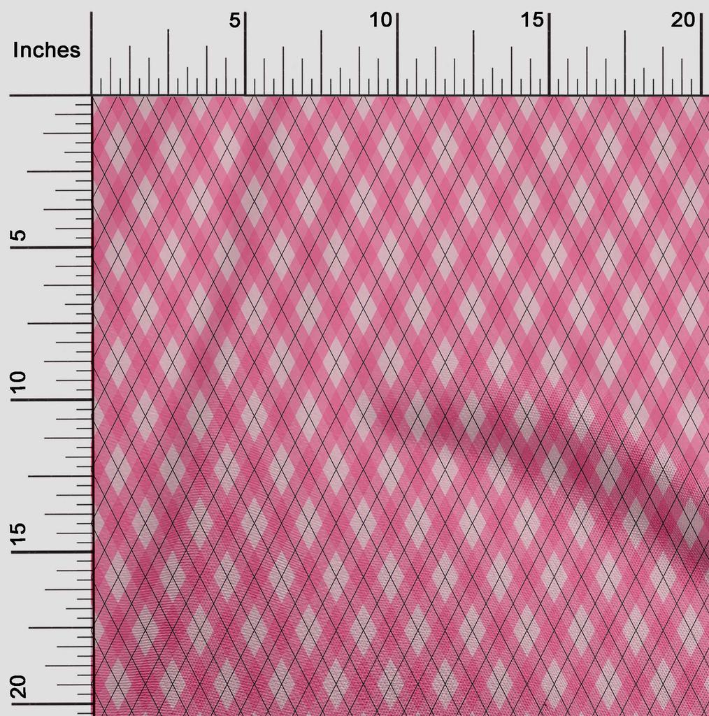 oneOone Cotton Flex Black Fabric Argyle Check Diy Clothing Quilting Fabric Print Fabric By Yard 40 Inches