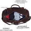 24 Inch Genuine Leather Duffel | Travel Overnight Weekend Leather Bag | Sports Gym Duffel for Men