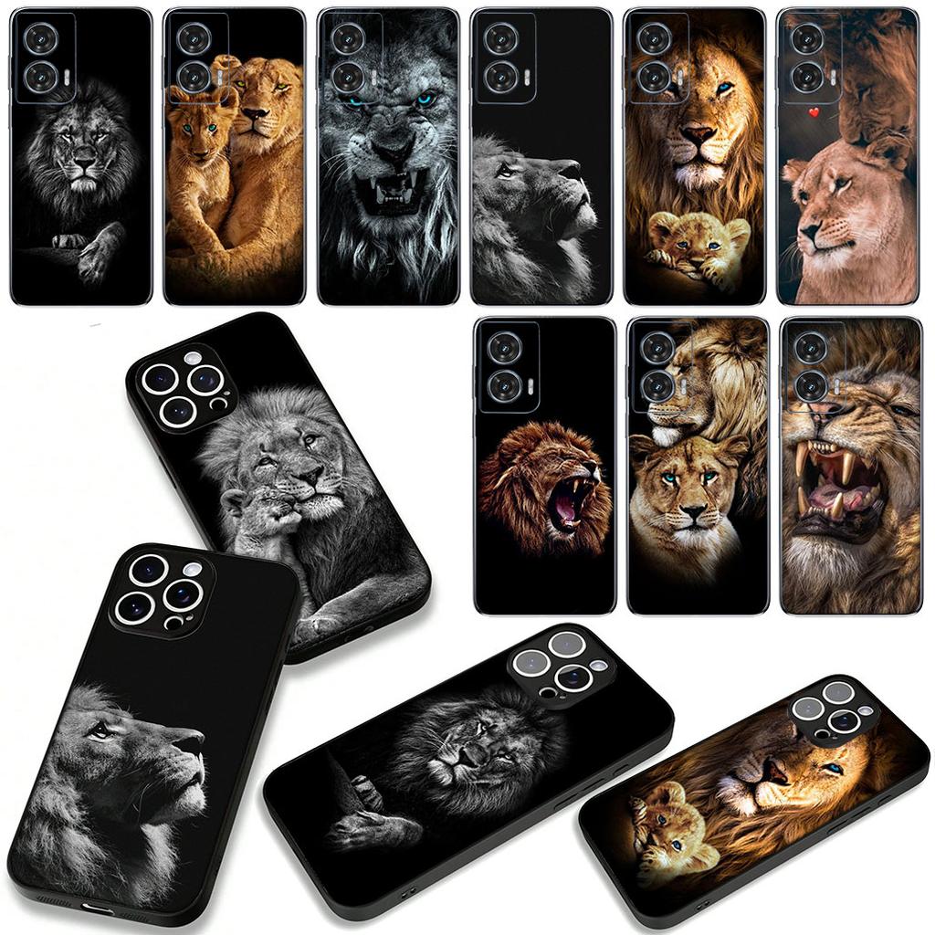 Cover for Motorola Moto G04 G13 G14 G45 G22 G23 G20 G32 G34 G35 G64 G82 G84 G53 G60 G72 E14 E15 E13 E22 E20 Case Lion Art Animal
