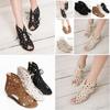 Elegant 2018 New Fashion Roman Hole Flat Sandals For Women In Summer Casual Style