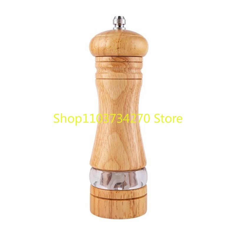 6 Inches Salt and Pepper Grinder Sets Mill Ground Seasoning Bottle Ceramic Core Solid Wood Kitchen Supply