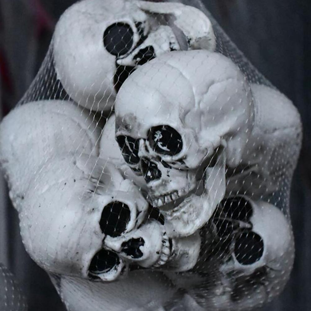 Horror-themed Home Decor Realistic Skulls Pendant Table Decor Set for Halloween Bar Home Party Spooky Skeleton for Decoration