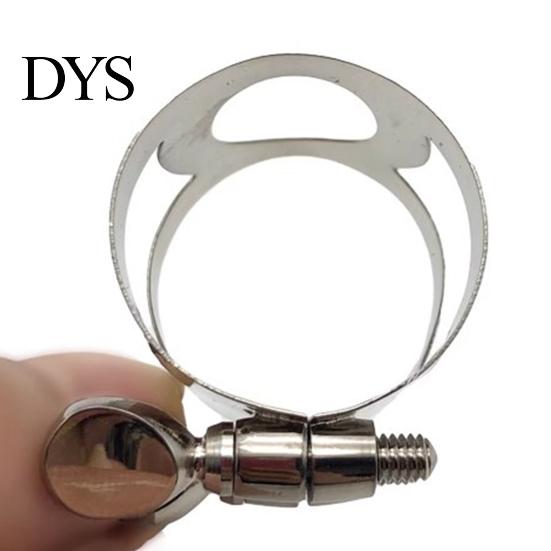 Clarinet Mouthpiece Woodwinds Instrument Ligature with Adjustable Screws High-quality Rustproof Polished Surface B Flat Silver