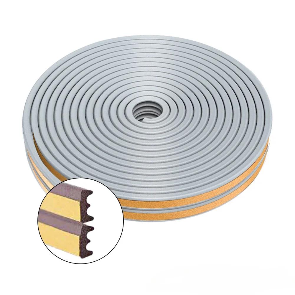 5m/10m Weather Stripping Door Seal Strip Diep Self-adhesive Draft Stopper Tape Window Insulation Noise Rubber Sealing Strip