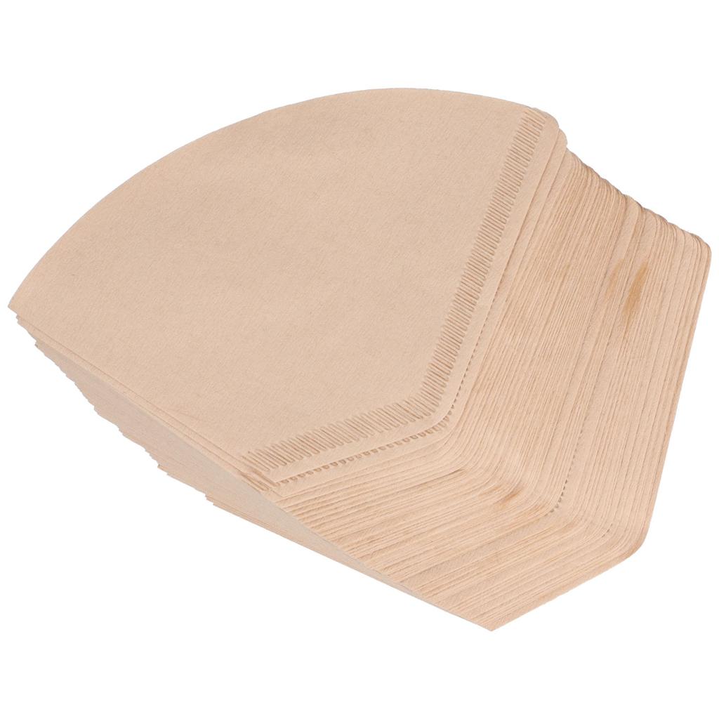 100Pcs/Bag Fan Shaped Coffee Filter Paper Wood Pulp Filter Paper Coffee Making Accessory