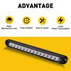 2x White 15-LED Light Bar Stop Turn Tail Reverse Backup Truck Trailer Waterproof
