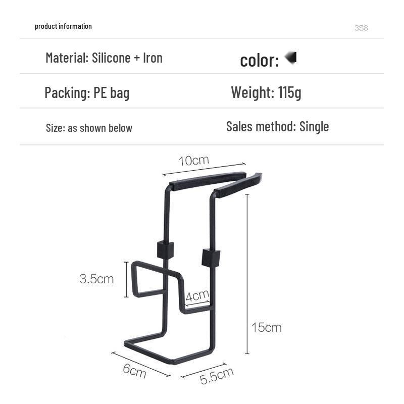 Wrought Iron Double-Layer Sink Organizer: Dishcloth, Sponge & Drain Rack