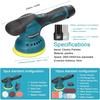 Cordless Eccentric Car Polisher with 8 Adjustable Speeds, Multi-Function Metal Waxing and Wood Grinding Rust Remover