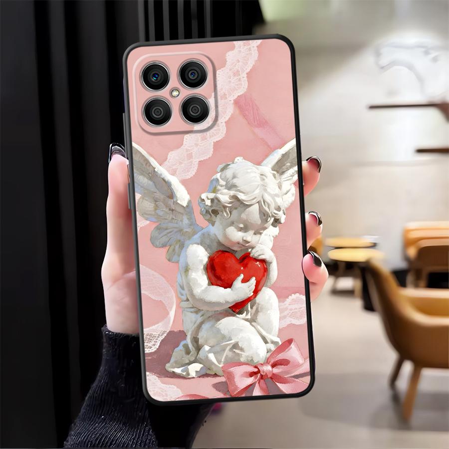 

Case for Honor X6 90 Magic5Lite X5b X9a 200 400 Lite X7 X8 8X 70 Funda Phone Cover Cute Angel Honor X5b Plus